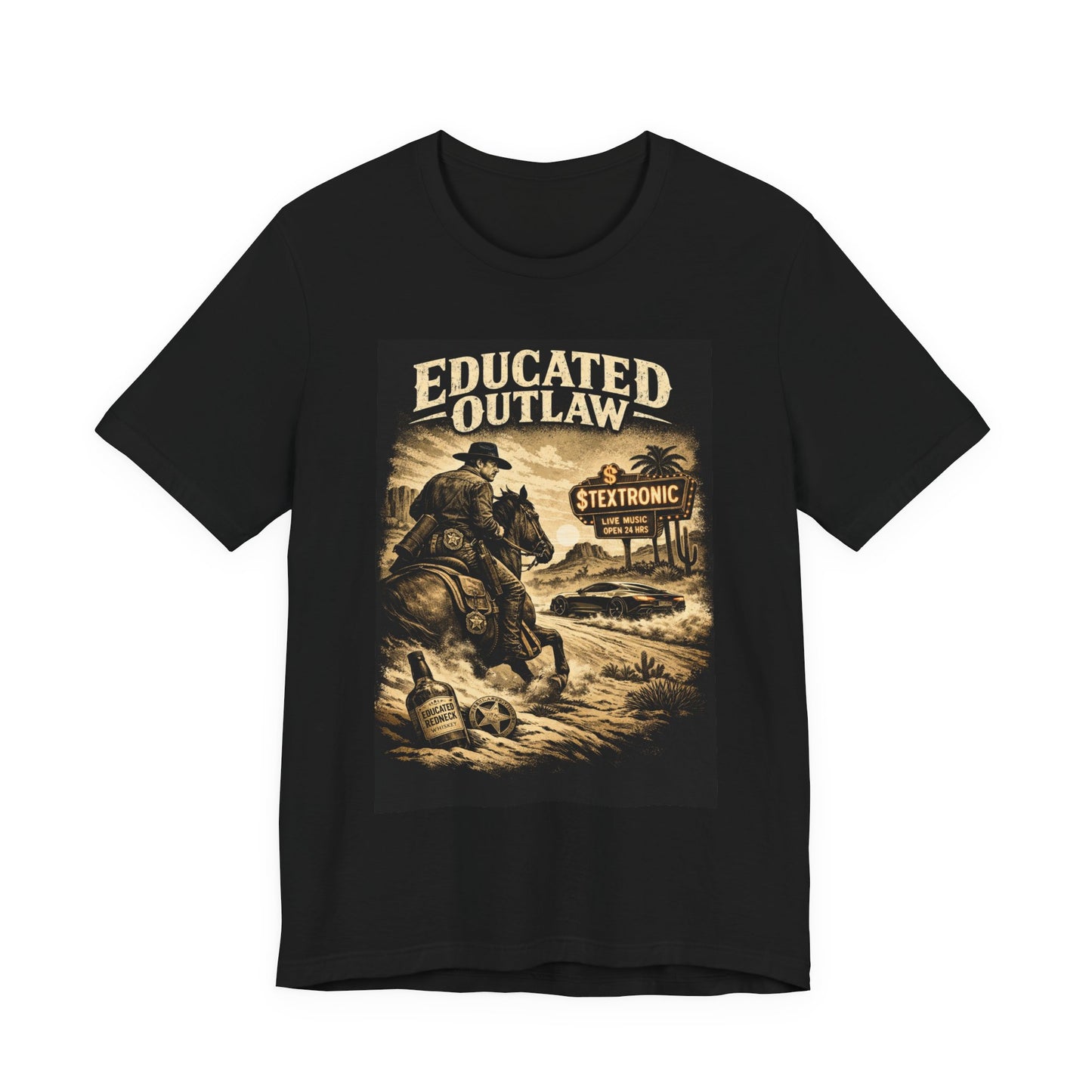 Educated Outlaw™ — Texas Myth Edition - Unisex Jersey Short Sleeve Tee