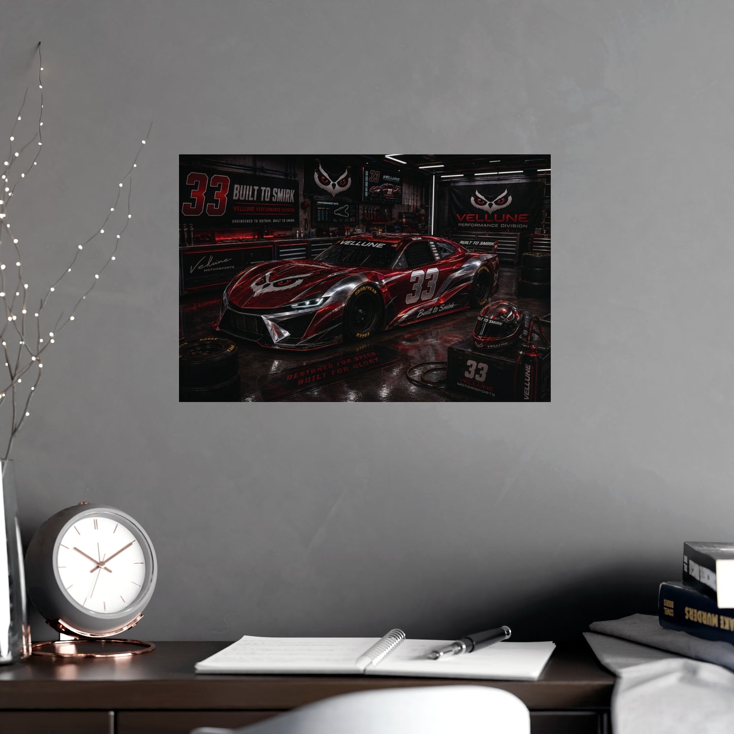 Vellune #33 “Built to Smirk” Garage Edition Poster — Performance Division