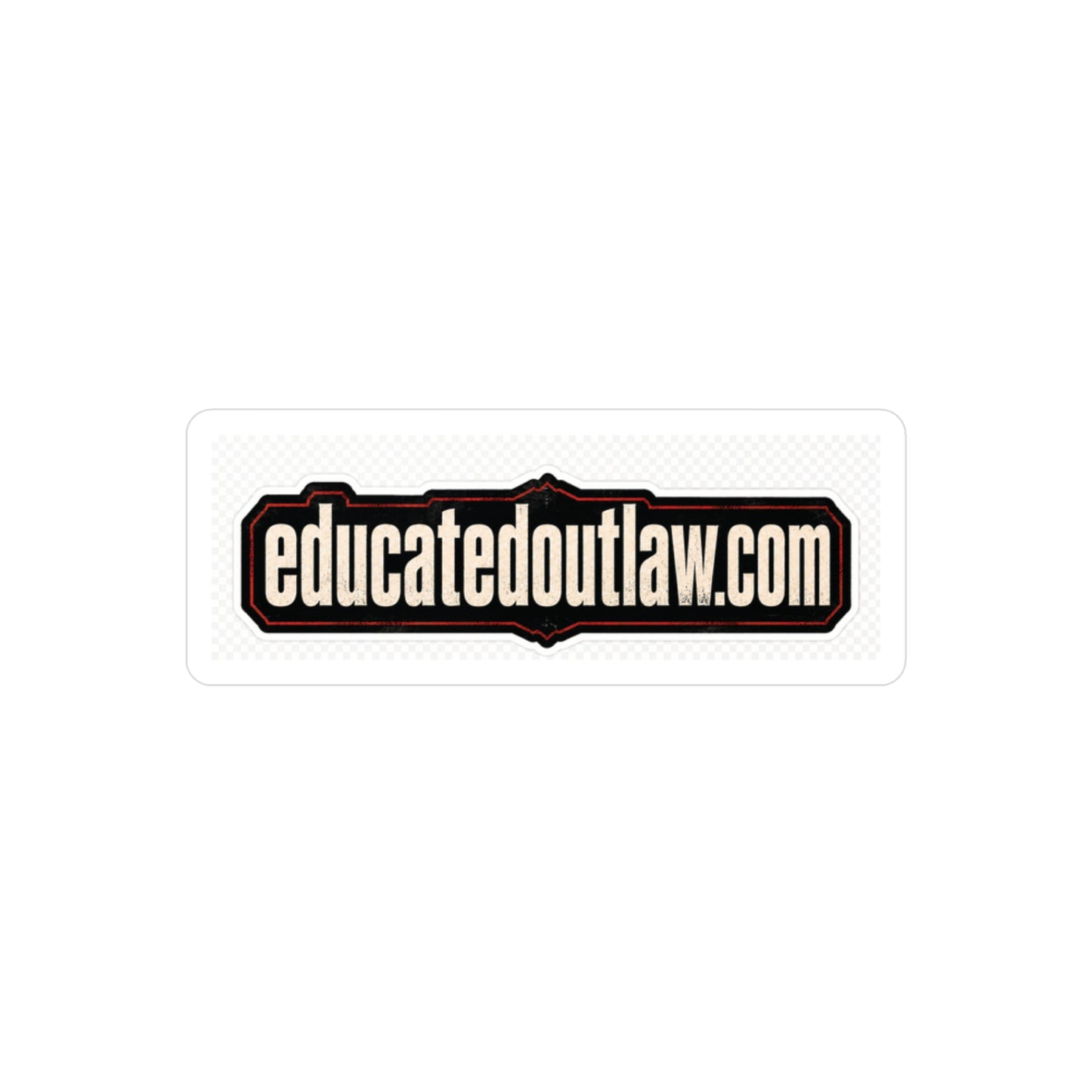 Educated Outlaw Vinyl Decal — Road Signal Edition