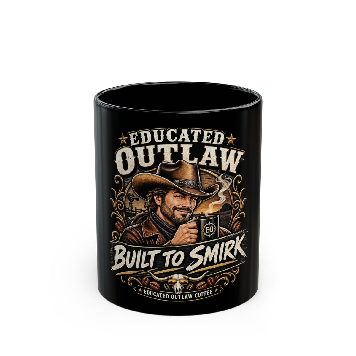 Educated Outlaw Built to Smirk™ Coffee Mug