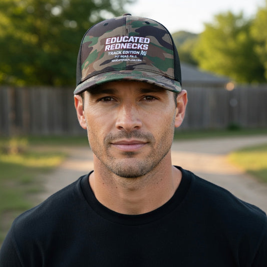 Educated Rednecks – Track Edition Camouflage Trucker Hat