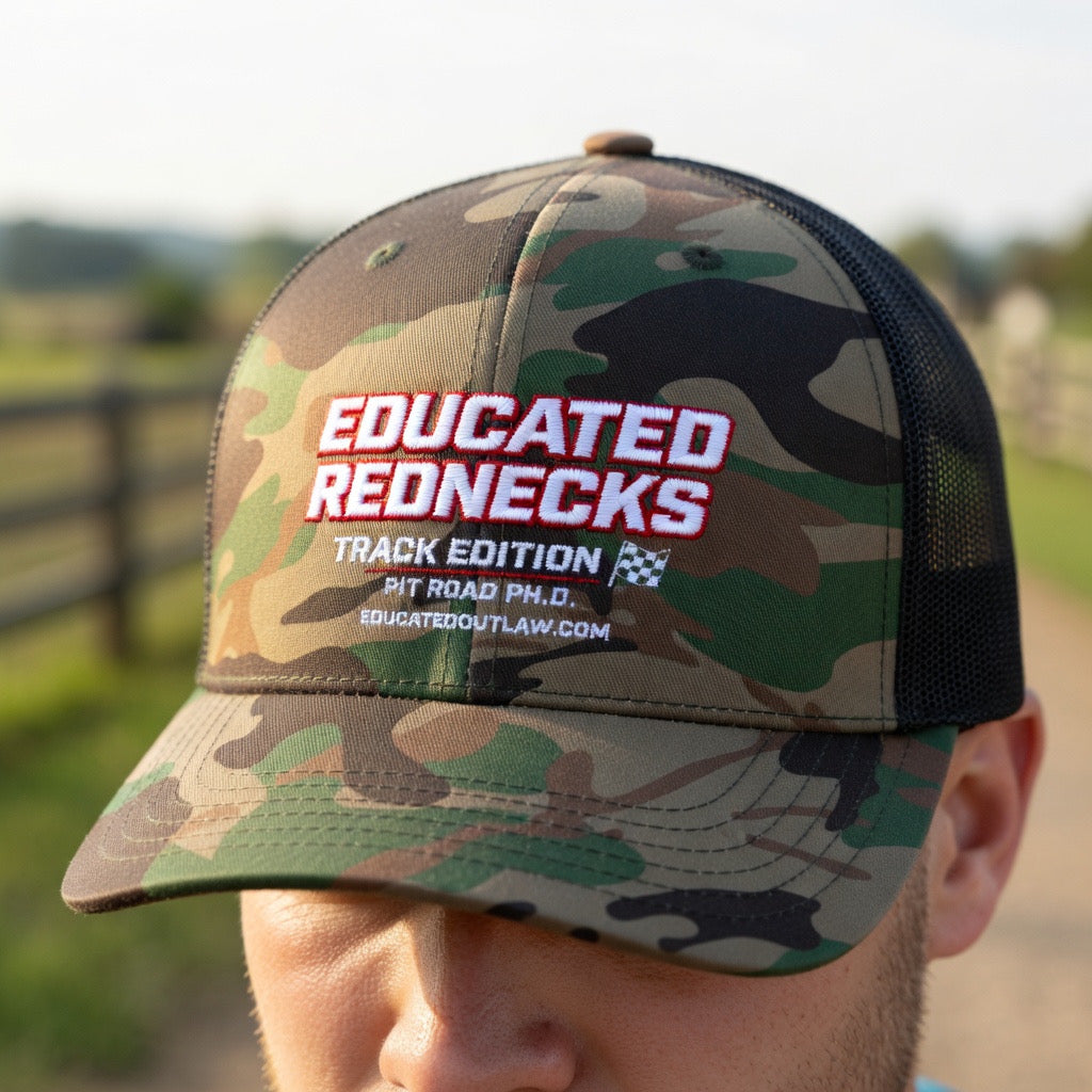 Educated Rednecks – Track Edition Camouflage Trucker Hat