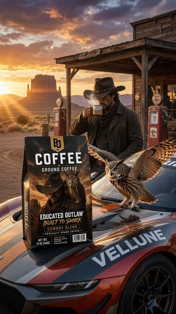 Built to Smirk™ Cowboy Blend Educated Outlaw Coffee